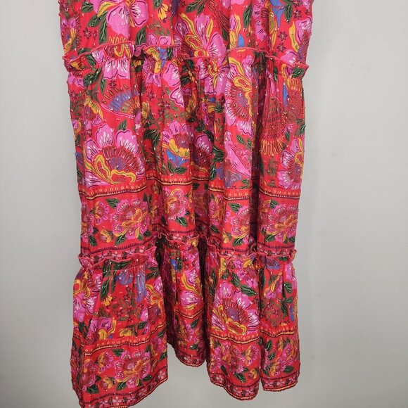 NWT Sezane X Farm Rio Gabriela Halter Neck Dress Macaw Flowers Size 8 - Picture 11 of 17